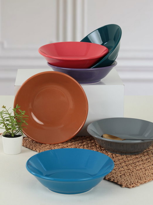 Hermia Juego de platos de cerámica Multicolor 18 cm (6 piezas) de 18 cm Hermia Juego de platos de cerámica Multicolor 18 cm (6 piezas) de 18 cm